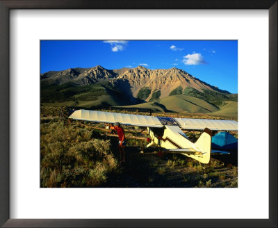 Pilot Of Ultralight Plane Taking Camping Excursion, Near Borah Peak, Idaho by Holger Leue Pricing Limited Edition Print image