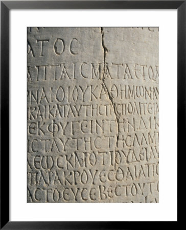 Inscription, Ephesus, Anatolia, Turkey by R H Productions Pricing Limited Edition Print image