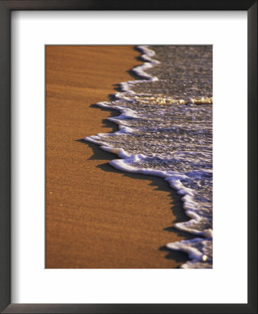 Close-Up Of Surf On A Sandy Beach by John Miller Pricing Limited Edition Print image