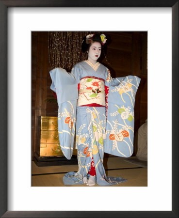 Geisha, Maiko (Trainee Geisha) Entertainment, Kyoto City, Honshu, Japan by Christian Kober Pricing Limited Edition Print image