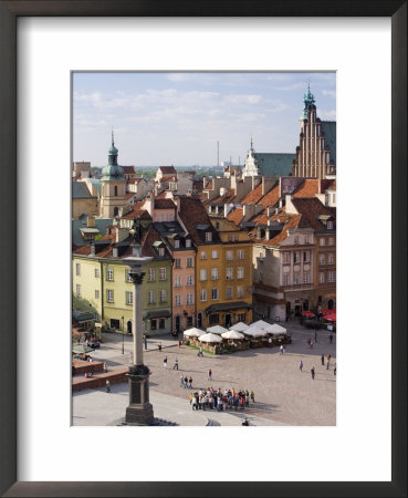 Castle Square And Sigismund Iii Vasa Column To The Colourful Houses Of The Old Town, Poland by Gavin Hellier Pricing Limited Edition Print image