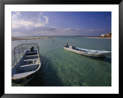 Boats, Playa Norte, Isla Mujeres, Mexico by Walter Bibikow Pricing Limited Edition Print image
