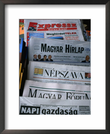 Selection Of Hungarian Newspapers, Budapest, Hungary by Jonathan Smith Pricing Limited Edition Print image