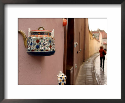 Teapot Decoration On Wall Of Local Tea Shop, Vilnius, Lithuania by Bruce Yuan-Yue Bi Pricing Limited Edition Print image