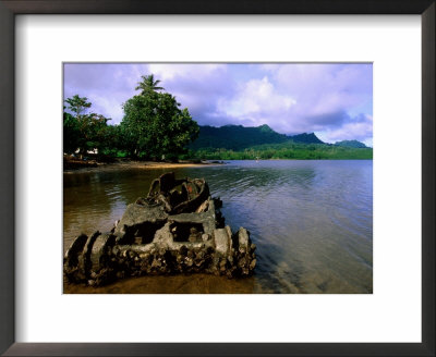 Wreck Of Wwii Japanese Midget Tank, Lelu Harbour, Micronesia by John Elk Iii Pricing Limited Edition Print image