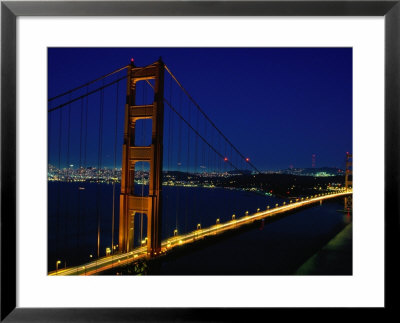 Golden Gate Bridge At Night, San Francisco, California, Usa by Roberto Gerometta Pricing Limited Edition Print image