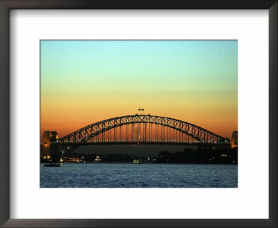 Sunset Over Sydney Harbor Bridge, Australia by David Wall Pricing Limited Edition Print image