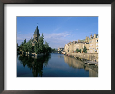 Banks Of The Moselle River, Old Town, Metz, Moselle, Lorraine, France by Bruno Barbier Pricing Limited Edition Print image