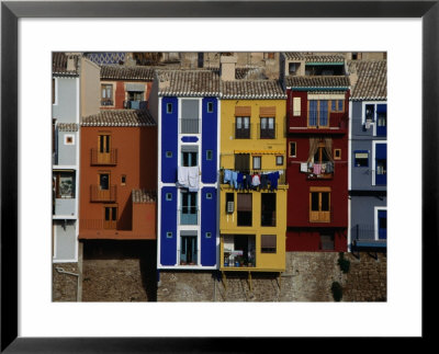Brightly Painted Houses At La Vila Joiosa, Near Benidorm, Benidorm, Valencia, Spain by Mark Daffey Pricing Limited Edition Print image