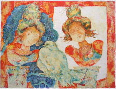 Les Deux Femmes by Sakti Burman Pricing Limited Edition Print image