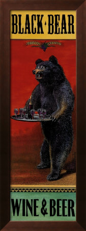 Black Bear Wine And Beer by Penny Wagner Pricing Limited Edition Print image
