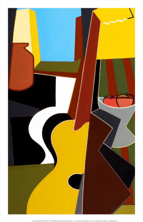 Landscape With Guitar by J. Lynn Kelly Pricing Limited Edition Print image