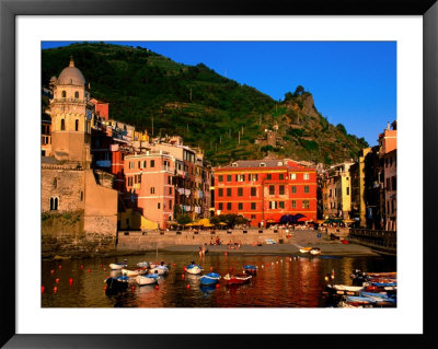 Harbour With Fishing Boats, Vernazza, Cinque Terre, Liguria, Italy by John Elk Iii Pricing Limited Edition Print image