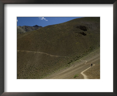 Overhead Of Tourist Trekking In Mountainous Region by Guylain Doyle Pricing Limited Edition Print image