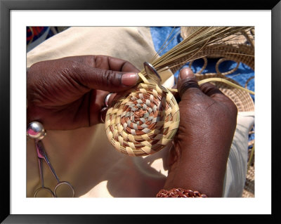 African American Woman Basket Weaves On Market Street In Charleston, South Carolina by Richard Nowitz Pricing Limited Edition Print image