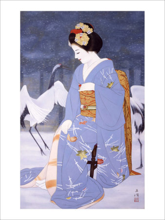 Maiko With Snow In Spring by Goyo Otake Pricing Limited Edition Print image