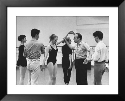 Ballet Master George Balanchine Instructing Dancers For Nyc Ballet Production Of Don Quixote by Gjon Mili Pricing Limited Edition Print image