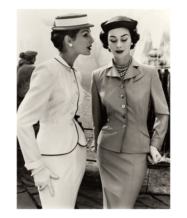 Fiona Campbell-Walter And Anne Gunning In Tailored Suits, 1953 by John French Pricing Limited Edition Print image