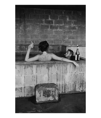 Actor Steve Mcqueen And Wife Taking Sulfur Bath At Home by John Dominis Pricing Limited Edition Print image