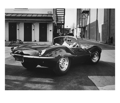 Actor Steve Mcqueen Driving His Jaguar by John Dominis Pricing Limited Edition Print image