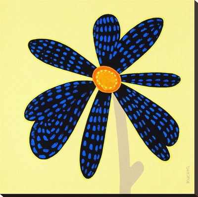 Wow Flower Black And Blue by Monica Kuchta Pricing Limited Edition Print image