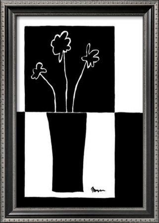 Minimalist Flower In Vase Ii by Jennifer Goldberger Pricing Limited Edition Print image