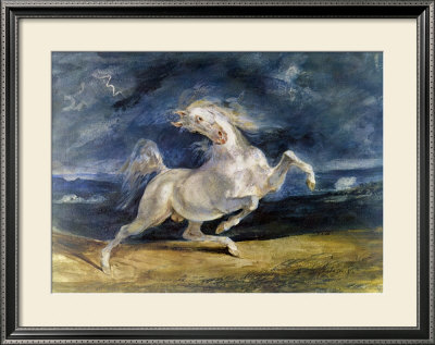 Frightened Horse by Eugene Delacroix Pricing Limited Edition Print image