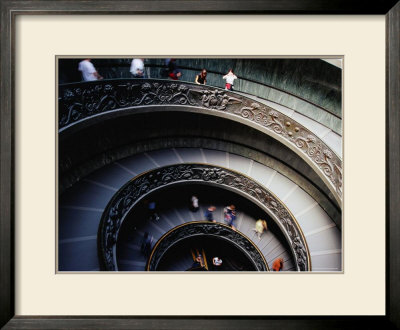 Ornate Spiral Staircase At Vatican Museums, Rome, Lazio, Italy by Glenn Beanland Pricing Limited Edition Print image