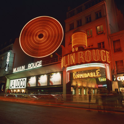 Illuminated Windmill Of The Moulin Rouge, Montmartre, Paris, France, Europe by Roy Rainford Pricing Limited Edition Print image