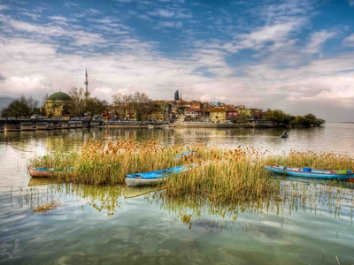 Lakeside Village by Nejdet Duzen Pricing Limited Edition Print image