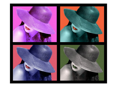 Four Views Of Woman Wearing Wide-Brimmed Hat by Ilona Wellmann Pricing Limited Edition Print image