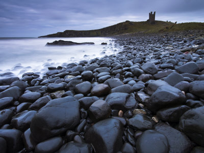 Stormy Morning On The Coast Beside Dunstanburgh Castle, Dunstanburgh, Northumberland, England, Uk by Adam Burton Pricing Limited Edition Print image