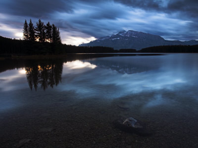 Stormy Morning Over Two Jacks Lake, Banff National Park, Alberta, Canada by Adam Burton Pricing Limited Edition Print image