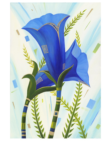 Blue Flowers by Penny Keenan Pricing Limited Edition Print image