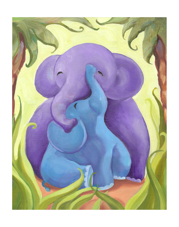 Elephant Mommy And Baby I by Penny Keenan Pricing Limited Edition Print image