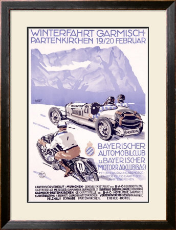 Winterfahrt Garmisch, Partenkirchen Car Race by Alfred Hierl Pricing Limited Edition Print image