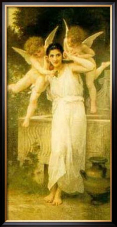 Young Lady With Two Angels by William Adolphe Bouguereau Pricing Limited Edition Print image