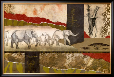 Serengeti Elephants by Joseph Poirier Pricing Limited Edition Print image
