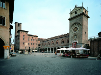Piazza Delle Erbe And Torre Dell'orologio In Mantua by Francesco Lojacono Pricing Limited Edition Print image