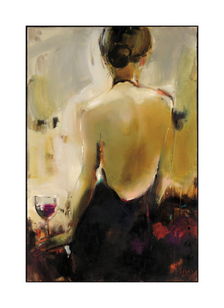 Glass Of Wine by Elena Ilku Pricing Limited Edition Print image