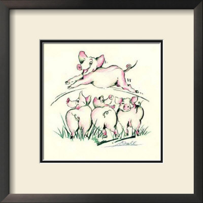 Leaping Pig by Alfred Gockel Pricing Limited Edition Print image