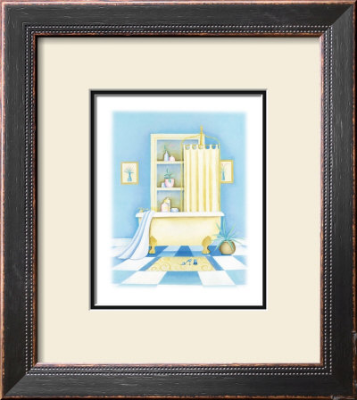 Blue Bathroom I by Alexandra Burnett Pricing Limited Edition Print image
