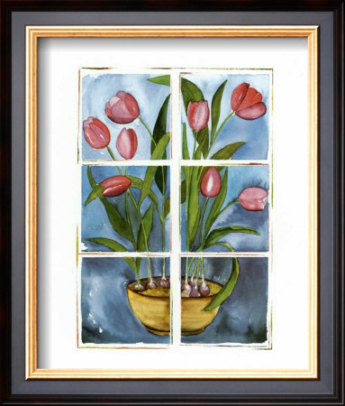 Tulips At The Window by Sonia P. Pricing Limited Edition Print image