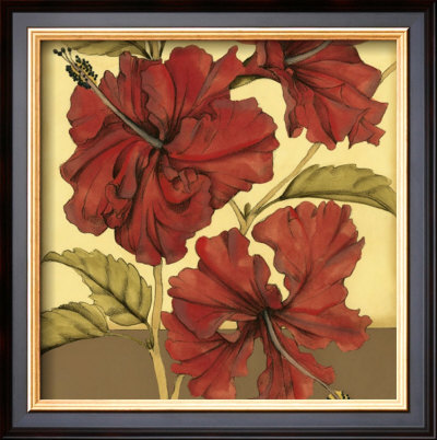 Cropped Sophisticated Hibiscus I by Jennifer Goldberger Pricing Limited Edition Print image