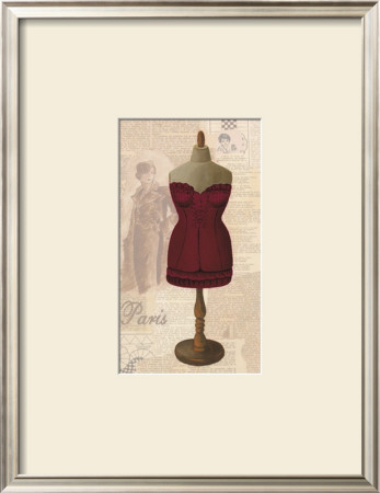 Red Paris Corset by Cuca Garcia Pricing Limited Edition Print image