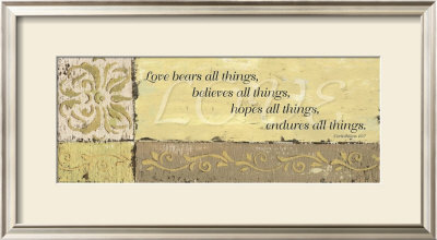 Words To Live By: Love Bears All Things by Debbie Dewitt Pricing Limited Edition Print image