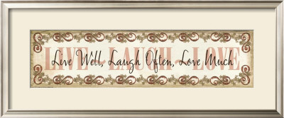 Live Well, Love Much, Laugh Often by Debbie Dewitt Pricing Limited Edition Print image