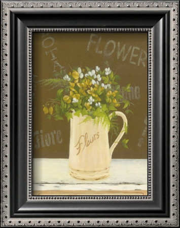 White And Yellow Flowers In Pitcher by Lucciano Simone Pricing Limited Edition Print image
