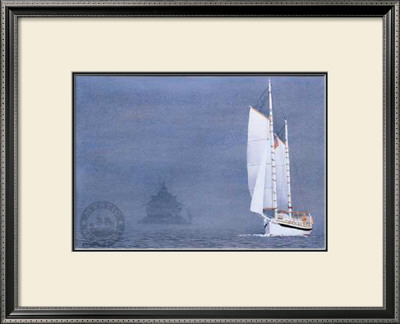 Fog At Thompson Light by John Ruseau Pricing Limited Edition Print image