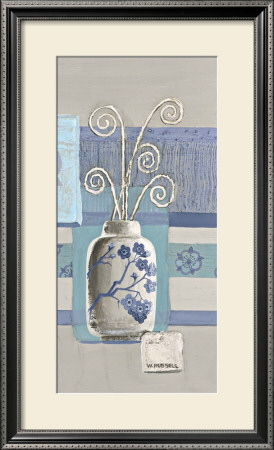 Blue Asian Collage Iii by Wendy Russell Pricing Limited Edition Print image